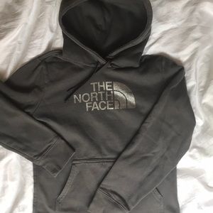 The North face grey metallic sweatshirt